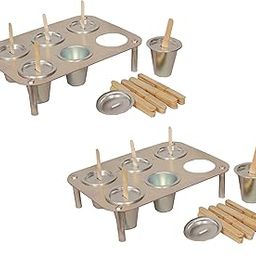 SRINIKA Ice Cream Maker for Kids 6 Pcs. Kulfi Mould (Aluminium) (Pack of 2)-picture-7
