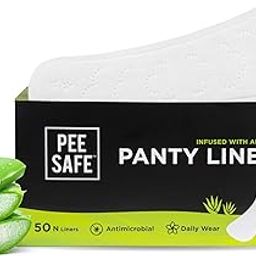 PEESAFE Aloe Vera Panty Liners (Pack of 50 Liners) | Curvy Design For Extra Comfort | Cottony-Soft Surface With 185mm Wide Optimal Coverage-picture-1