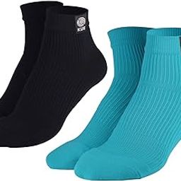 Graduated Compression Socks | Women & Men|Formal, Sports, Running & Fitness|Improved Blood Circulation, Pain Relief, Recovery|Ankle Length|Combo Packs (Black/Blue L/XL)-image-94