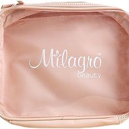 Milagro Beauty Travel Organizer Makeup Bag – Portable Toiletry Kit & Cosmetic Pouch with Double Zipper, Clear Window & Washable Lining for Skincare, Grooming & Makeup Storage (24x19x6cm)-image-73