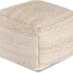 Square Pouf, 22" x 22" x 17", Brown-image-69