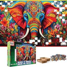 Playhills Spirit Animal The Wise Elephant Wooden Jigsaw Puzzle (500 Pieces) for Children and Adults 13+ Years| Perfect Puzzle for Party and Family Activity Games-picture-32