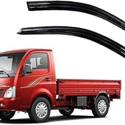 Car Rain Guards Wind Door Visor Side | Wind Visor ABS Plastic Deflector | Perfect As per Window Frame Set of 4 Pcs TATA Super ACE-3