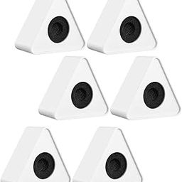 RODZ 6 Pcs ABS Injection Molding Triangular Interview Mic Microphone Logo Flag Station Logo -White-image-38