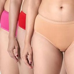 Womens Cotton Panty, Outer Elastic, Comfortable Hipster Pack of 3 Assorted_Passion Panty-picture-23