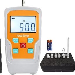 Digital Force Gauge Push and Pull Meter Dynamometer Tension Pressure Tester Thrust Meter Compression Load Plug Force Destructive Tests 500N/50kg/110lbf/1800Oz-24