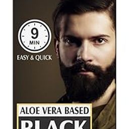 Beard Black Color | Quick 9-Minute Formula | Natural Black Beard Color for Men | No Ammonia | Long-Lasting & Skin-Friendly Hair Dye | Easy Application & Non-Drip Formula-image-1
