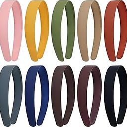 H-Style Store Fancy Matte Hair Band Plastic Teeth Comb Headband Multicolor For Womens & Girls (Pack Of 12 Pcs)-0