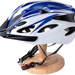 Kuber Industries Cycling Helmet with Detachable Visor|Helmet for Mountain, Road Bike & Skating|Breathable & Adjustable Bicycle Helmet|Ideal for Adults and Kids-Pack of 2 (Blue & White)-image-21
