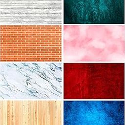 2 in 1 Double Sided Photography Backdrop PVC Wrinkle-Free Sheet for Small Product Shoot(Pack of 4 L-30 Inch W-20 inch) 8 Designs-26