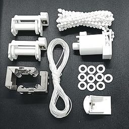 FAPBADRI Roman Blind Component Includes Brackets, Control Unit with Beaded Chain, Drums, End Cap, 10 Pieces Roman Rings & 7 metres Cord-image-52