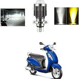 PRIKNIK Led Headlight Bulb with Lens 28W Two Color White/Yellow Light H4 Lamp Compatible With S-uzuki Access 125-image-35