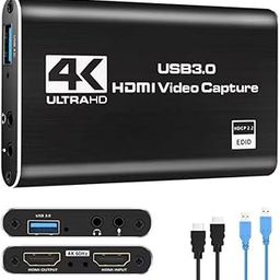 Capture Card, 4K USB 3.0 HDMI Game Video Capture Card with HDMI Loop-Out 1080P 60FPS Live Streaming Game Recorder Device, Compatible Windows Linux OBS OS X Twitch for PS3 PS4-18