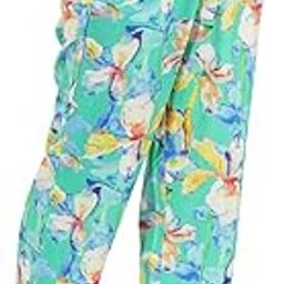 Women's Rayon Floral Print Pyjamas Pants | Lower/Track Pant, Lounge Wear, Soft Night Wear Pajama Pant for Women (Multi, 2XL) (88583) Multicolour-picture-1