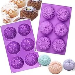 LEGACYCART 6 Cavity Sunflower Mixed Flower Chrysanthemum, Premium Silicone Soap Molds Perfect for Handmade Soaps, Cakes, Cookie Pie, Chocolate Bomb, Jelly,Resin Paper Weight Baking Muffin Candle Mold-image-19