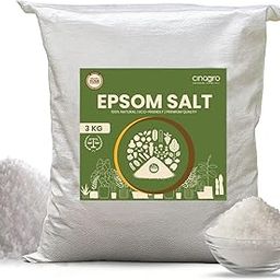 Cinagro Epsom Salt for Plants Growth – 3 Kg Magnesium Sulphate Organic Fertilizer for Gardening, Boosts Chlorophyll & Nutrient Uptake, Enhances Fruit Flavour, Deters Pests & Speeds Germination-image-1