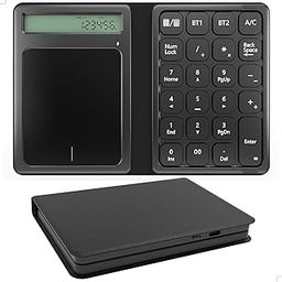 Ewin Bluetooth 5.1 Numeric Keypad, Touchpad, Calculator, Wireless, Folding, Pantograph Type, Silent, 5 Million Times, Heavy Duty, Type-C Charging, Ultra-thin, Bluetooth, Wireless, Connects 2 Devices-24