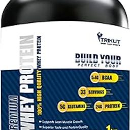 Premium Whey Protein | 2.2lbs/1kg (Rich Chocolate) - 33 Serving - Zero Fats & Sugar - (TN)-image-86