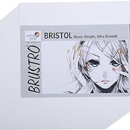 Brustro Artists Small Bristol Paper | 250 GSM, 50 Sheets, Size (Small) |10X14 cm| Ideal for Solvent Based Markers, Ink, Airbrush,Pencil & Charcoal, Illustration, Design, Manga-image-16