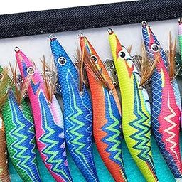 UJEAVETTE 10x Fishing Lures Kit Artificial Squid Jig Lures Sinking Lure for Freshwater 10.5cm-image-44