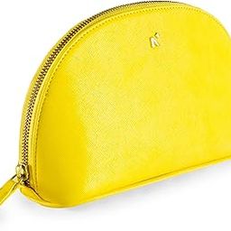 NEORAH - Pen Pouch Large Capacity Pencil Bag Handmade Italian Vegan LEATHER + YKK Metal Zipper closure | Multifunctional Case Cute Stationery pen pouch for men women, students, adults, office | Large Storage Organiser multipurpose ideal for pen, pencil stationery | light weight portable travel pouch | toiletry bag, Medicine bag, Utility Pouch, grooming kit bag for Men & Women Ideal for Travel, Business Trip, Vanity, Outdoor Activities, Stationery Pen Pouch etc (23.5 cm x 7.5 cm) - YELLOW-image-47