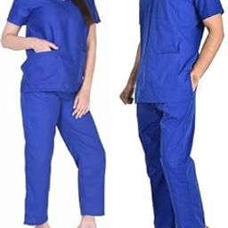 ATCX Scrubb Suit V Neck Scrub Suit for Doctors,Nurse & Health Professional, Color-Medical Blue-image-35