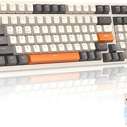 MAGIC-REFINER RK96 Wireless Mechanical Keyboard, Dual Mode 2.4G/BT5.0 2 in 1 Receiver, 100 Keys, Hot Swappable Red Switches, Gaming Keyboard with Number Pad for-6