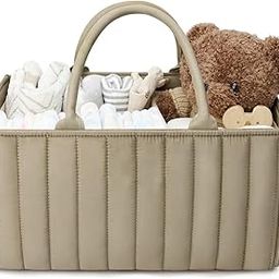 SNOWIE SOFT Baby Diaper Caddy With 3 Compartments - Fashion Mommy Handbag Organizer - Portable Supplies Organizer, 38x25x17cm-55