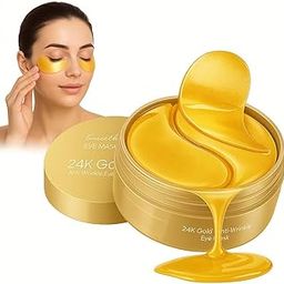 KRLZ 60 Pcs Vitamin C & Collagen Eye Pads for Dark Circles, Anti-Aging,Anti-Wrinkle, Under Eye Patches Masks - Puffiness and Eyes Bags Removal with Cooling Effect for Women-16