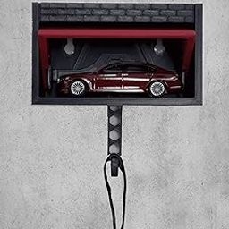 1:64 Cars Wall-Mounted Key Holder | Mini Car Display & Organizer for Keys, Garage (Car Not Included)-image-3
