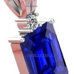 7.25 Ratti Blue Sapphire Pendant Nilam/Neelam Stone Silver Locket for Men and Women-image-30