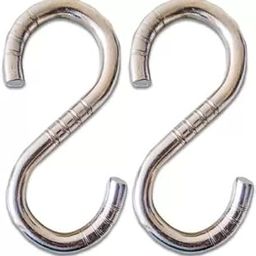 TEELLON 2 Pack,4-Inch Long,10MM-Thick Heavy Duty S Hooks for Hanging Swing Hammock Chair Ceiling Fan Swing Rope Boxing Bag Pot Hanging Max 300kg Load Capacity Strong Utility Hooks for Hang Any Article-23