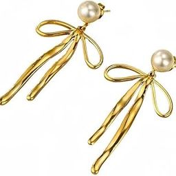 Tassel Earrings – Non-Allergic 18K Gold-Plated Stainless Steel Bow-Tie Snake Chain & Heart Studs, Waterproof, Anti-Tarnish, Skin-Friendly Jewellry-image-89