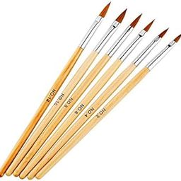SHILLS PROFESSIONAL 6Pcs Nail Art Acrylic Uv Brush Pen Manicure Tool Beige-image-13