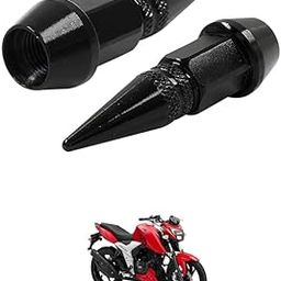 LOVMOTO Universal Spiked Valve Caps,Aluminum Alloy Dustproof and Waterproof Tire Valve Stem Caps, Suitable for Cars, Trucks and Motorcycles (2PCS Black) Comfortable with RT-R 160-image-86