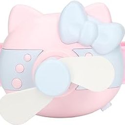 UBERSWEET® USB Wrist Fan Outdoor Girls Cartoon Soft Rubber Watch Fan (Purple Pink)-23