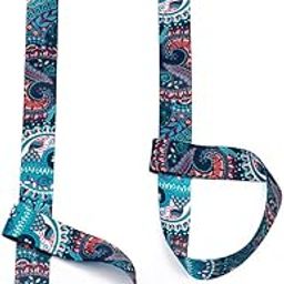 ZOOEASS Yoga Mat Strap, Adjustable Durable Yoga Mat Carrier & Stretching Strap, 70.87" Inches, Multiple Color Choices (Indian Pattern)-image-90