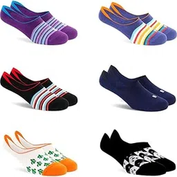 socksoho No Show Funky Socks for MEN | Pack of 6 | (Color: Multicolor | Loafer Length | 7-12 UK Size)-picture-7