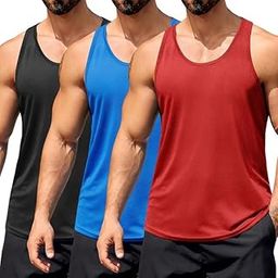 Men's Tank Tops Muscle Gym Bodybuilding Vest Fitness Workout Train Stringer L2632-image-80