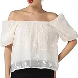 showoffff SHOWOFF Classic Women's Cream Floral Top-CHN-628_Cream-picture-6