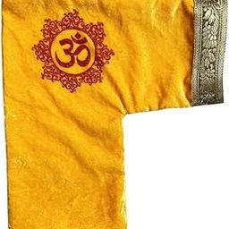 HC- Yellow Colour L- Shaped mantra jaap jholi/Rosary Chanting Bag-image-24