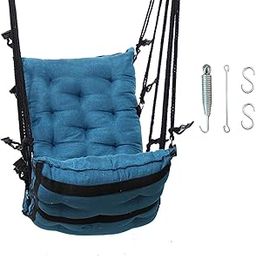 Grande Swinging Chair for Living Room, Swing Chair for Adults, Uyyala for Home, Jhula for Adults - Relax and Unwind with Free Hanging Accessories (Material - Jute, Color - Blue)-image-34