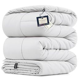 BELADOR Down-Alternative Comforter Queen Duvet Insert - All-Season Mid-Plush Cooling Comforter - Perfect For Hot Sleepers - Soft & Fluffy Bed Comforter, Elegant Box Quilted Comforters With Corner Tabs-12