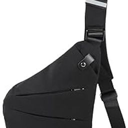 Sling Bag for Men & Women | Side | Bags | Anti Theft | Cross Body | Chest | Shoulder | Casual | Cycling | Travel Daypacks (Black)-image-60