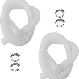 Feuaue 2pcs Pool Pump Hose w/Metal Clamps for Intex 1.25" Diameter Above Ground Pool Pump Hoses Replacement Accessory 59" Long 1-1/4 Swimming Pool-image-94