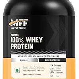 MyFitFuel Advance MFF 100% Whey Protein Powder, Whey With Digestive Enzymes and Multi Vitamins | 1 Kg, 28 Servings (Chocolate Fudge)-picture-31
