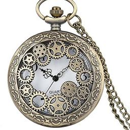 Pendant for Men & Boys Men Pendant Pocket Watch Pendant with Chain Unique Memorable Gift Dual Purpose Stainless Steel Clock for Men | Anniversary Gift for Husband Valentine Gift for Boys-image-17