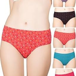 for her Inner Elastic 100% Cotton Hipster Panty Set for Women | Women Innerwear |Hipster Panties for Women | Colors & Prints May Vary |Pack of 6-image-35