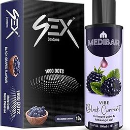 SEX Condoms For men -10 Count + Lube Black Current Flaoured lubricant Gel For Men & Women-100ml | Water based lube | Suitable for Use with Toys-image-10