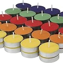 Kalashh Wax Tealight Candles – Set of 50 Unscented Multicolor Candles – Long-Lasting Decorative Diyas for Festive Décor, Pooja, Weddings, Birthdays & Home Decoration-image-36